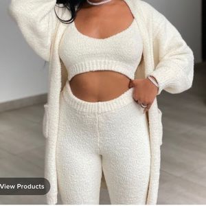 2 pieces cozy fuzzy pants set